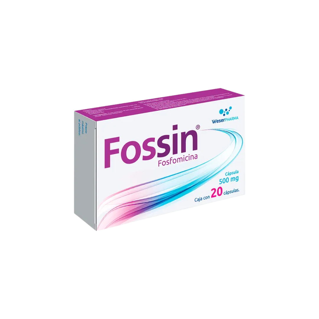 FOSSIN 500 MG CON 20 CAPSULAS (***)