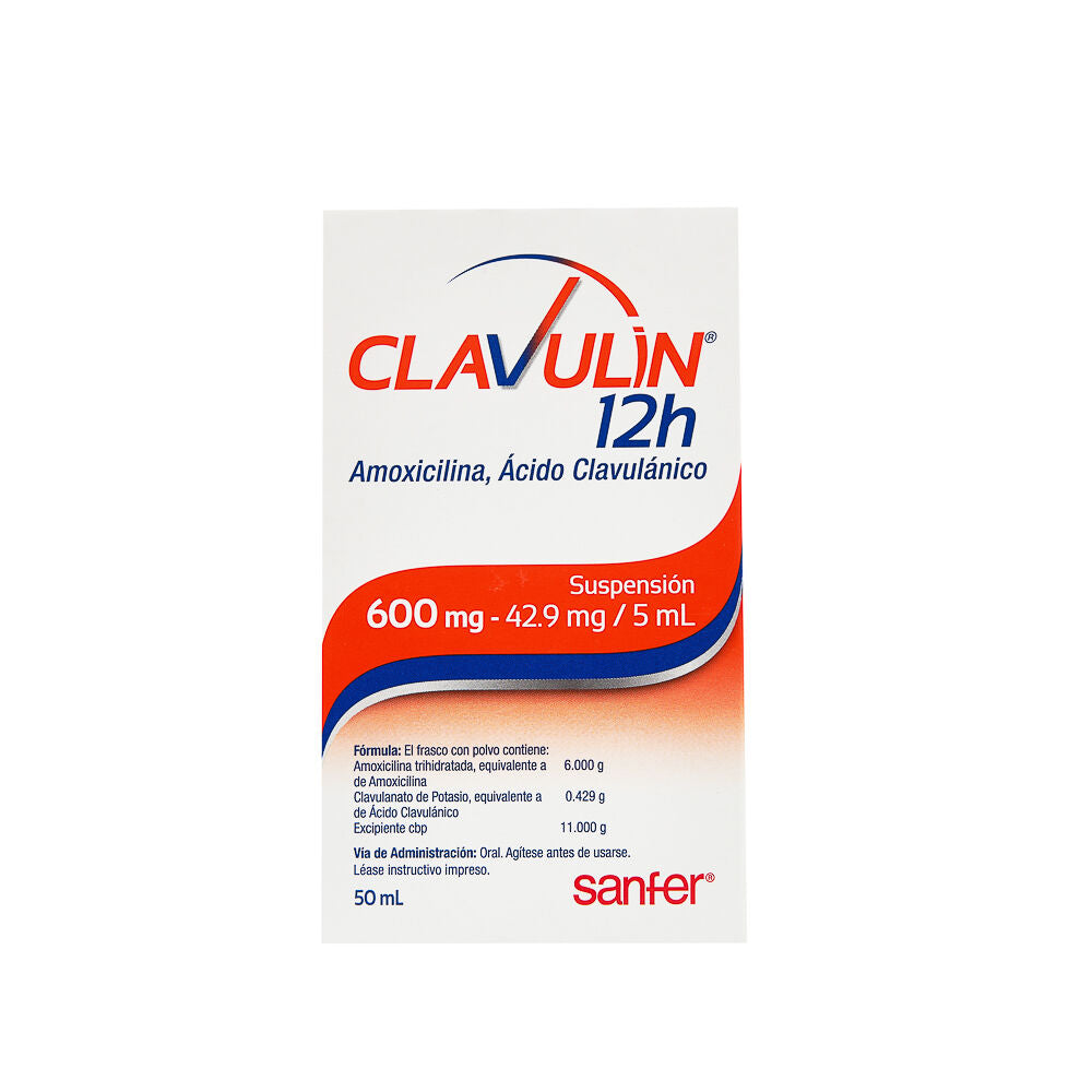 CLAVULIN 12H SUSPENSION 600-42.9MG 50 ML