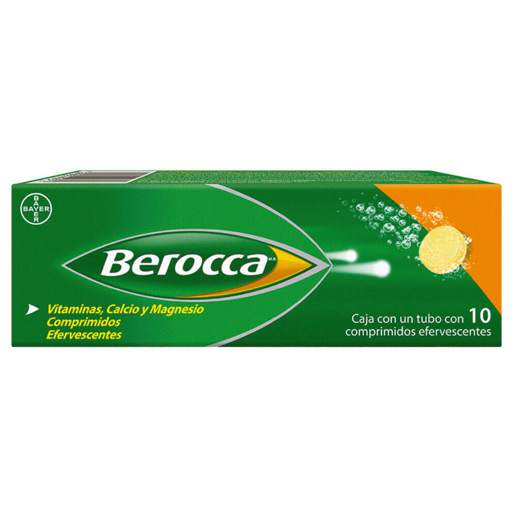 BEROCCA EFERVESCENTE CON 10 TABLETAS