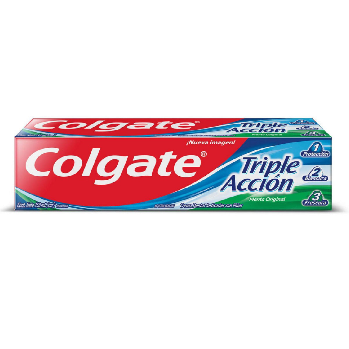 COLGATE PASTA DENTA TRIPLE ACCION 150 ML | Código de barras 7509546000350