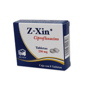 Z-XIN 250 MG CON 8 TABLETAS    (***) | Código de barras 7501573900306