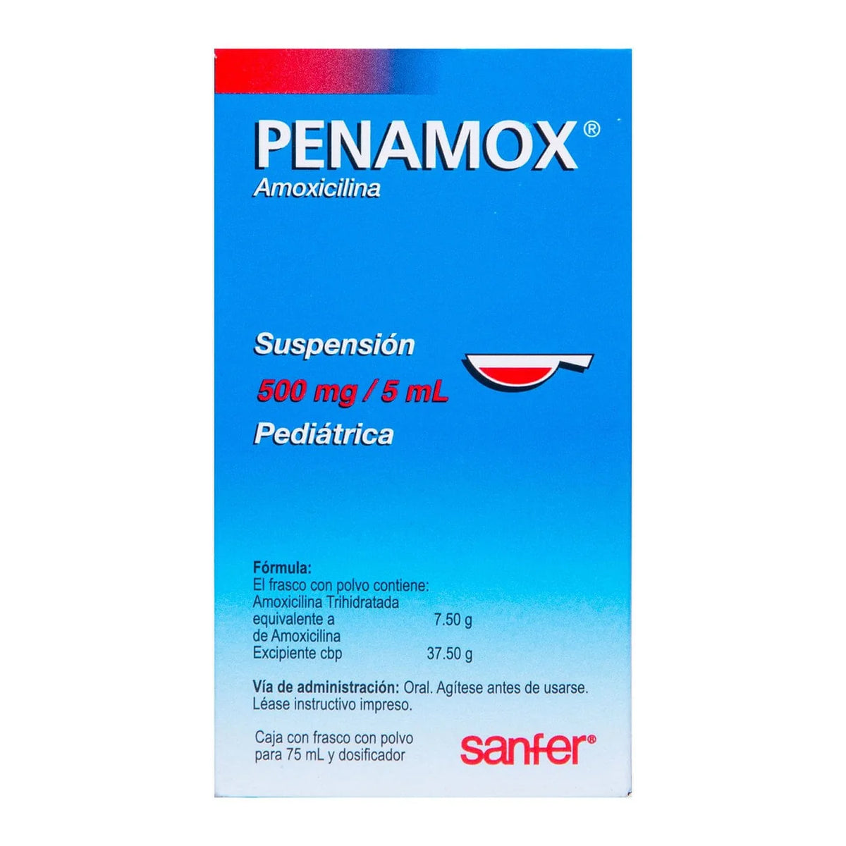 PENAMOX PEDIATRICO 500 MG SUSP 75 ML