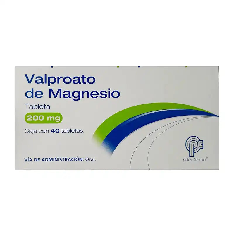 VALPROATO DE MAGNESIO 200MG 40 TABLETAS | Código de barras 7501384541200