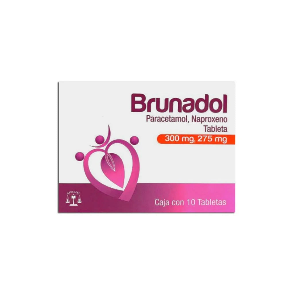 BRUNADOL CON 10 TABLETAS    (***) | Código de barras 7501537166311
