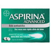 ASPIRINA ADVANCE 500 MG CON 20 TABLETAS
