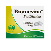 BIOMESINA GRAG 10 MG CON 10 TAB    (***) | Código de barras 7501573900535