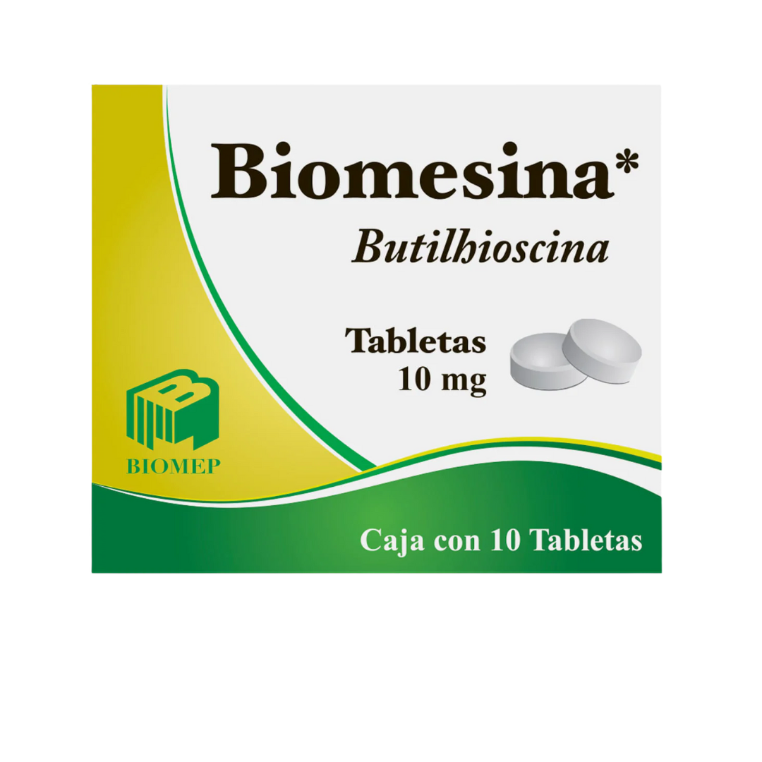 BIOMESINA GRAG 10 MG CON 10 TAB    (***) | Código de barras 7501573900535