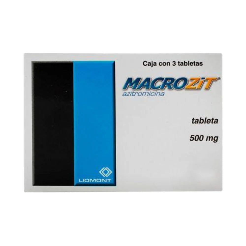 MACROZIT 500 MG CON 3 TABLETAS (***)
