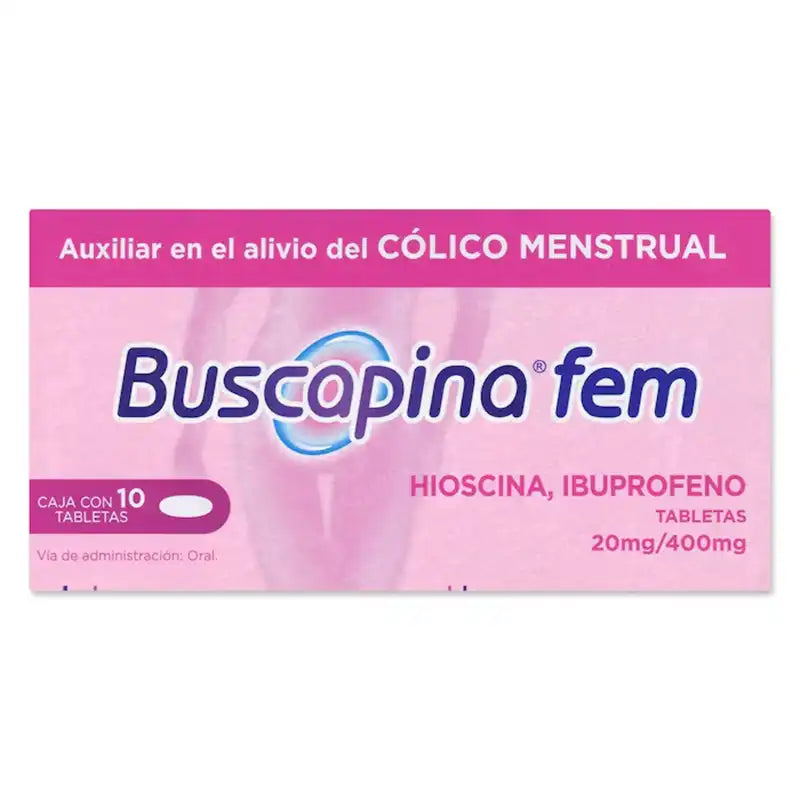 BUSCAPINA FEM 20/400MG CON 10 TABLETAS
