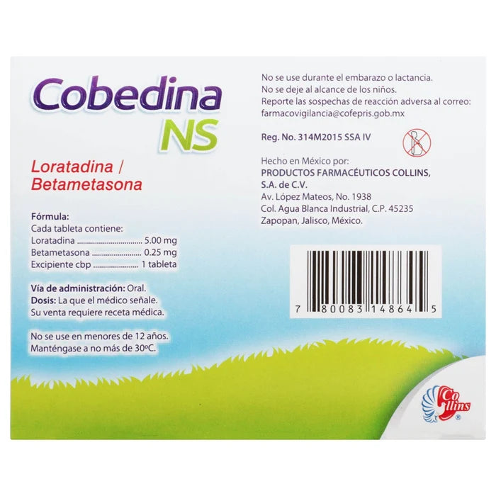 COBEDINA NS TABS 10 (AG)    (***) | Código de barras 780083148645