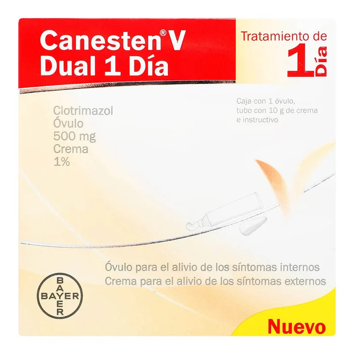 CANESTEN V DUAL 1 DIA CREMA Y OVULO 10 G