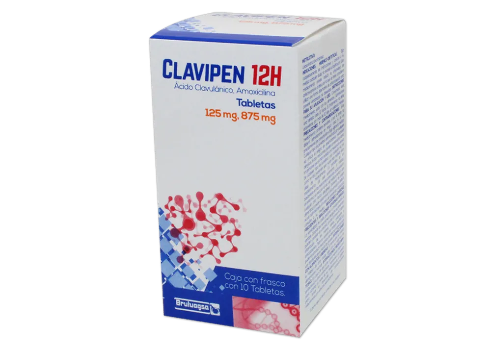 CLAVIPEN 875 MG / 125 MG CON 10 TABLETAS | Código de barras 7502208892645