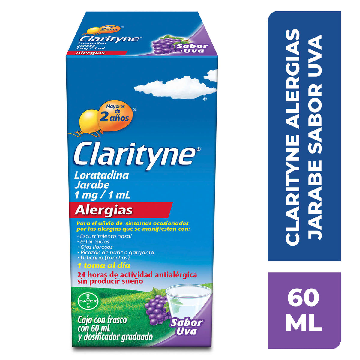CLARITYNE ALERGIAS SABOR UVA JBE60ML