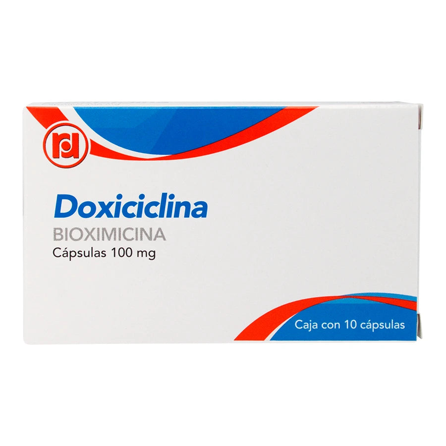 DOXICICLINA 100 MG CON 10 CAPSULAS    (* | Código de barras 7501563380026