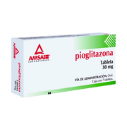 PIOGLITAZONA 30 MG CON 7 TABLETAS    (** | Código de barras 7501349024175