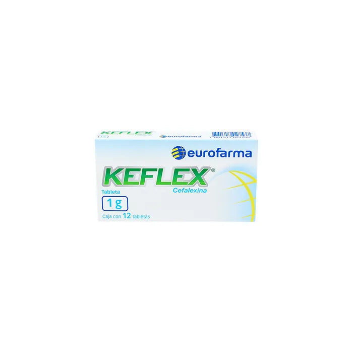 KEFLEX 1 G CON 12 TABLETAS (***)