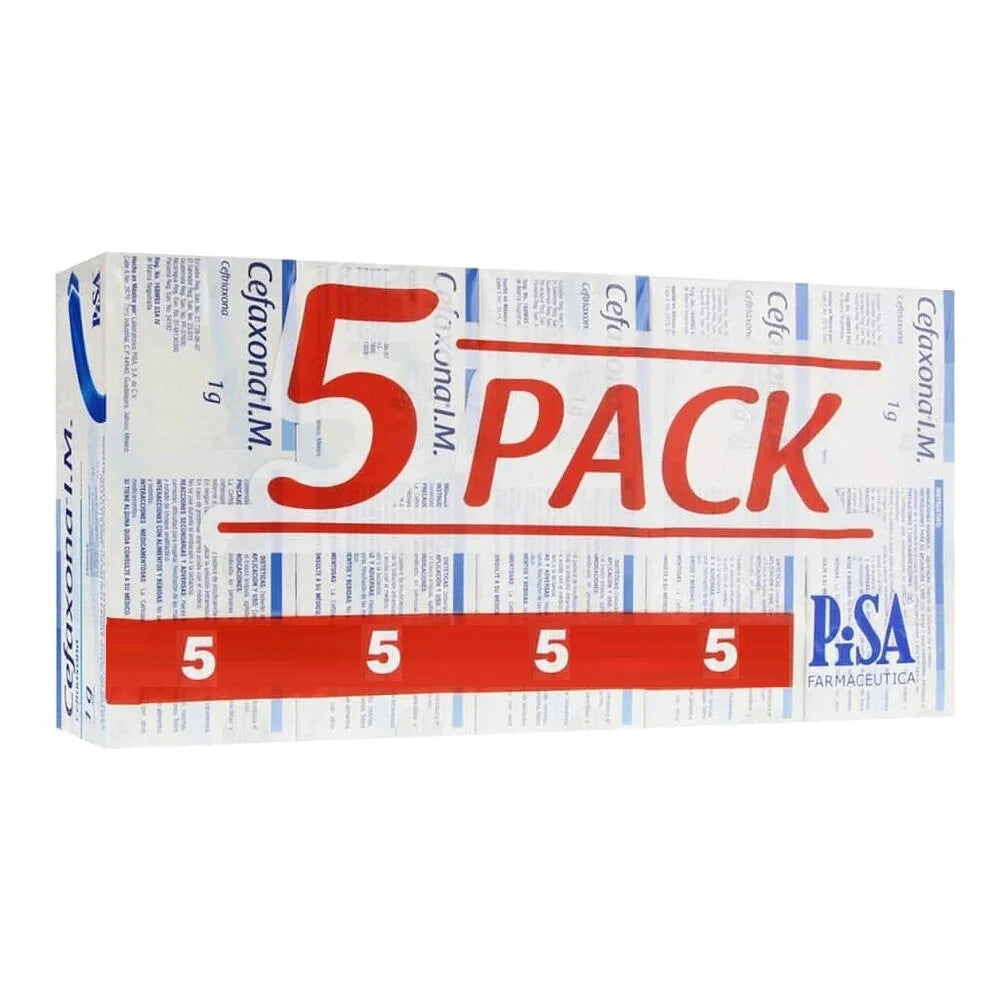 CEFAXONA 1.M. 5 PACK CEFTRIAXO (***)