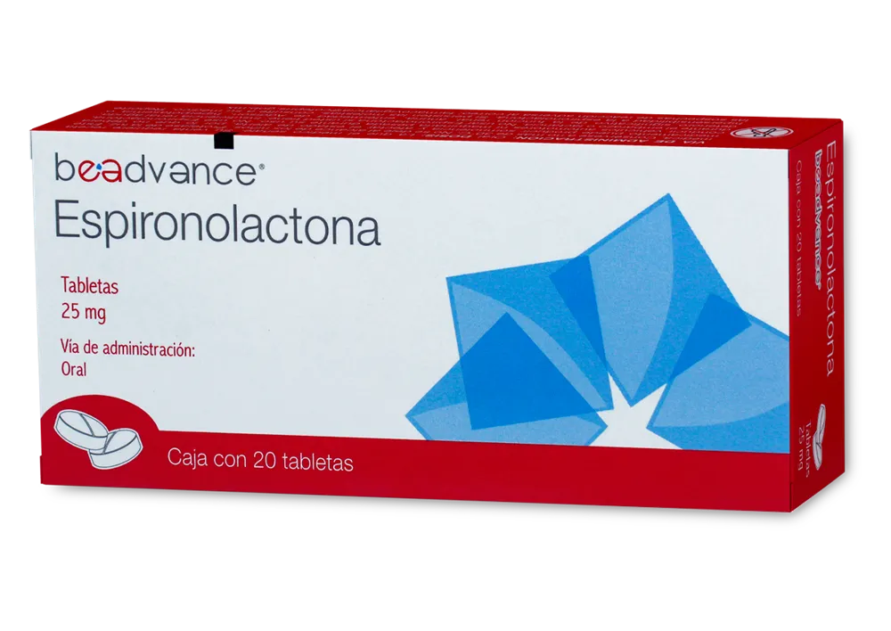 ESPIRONOLACTONA 25 MG CON 20 TABLETAS BE | Código de barras 7501342803814