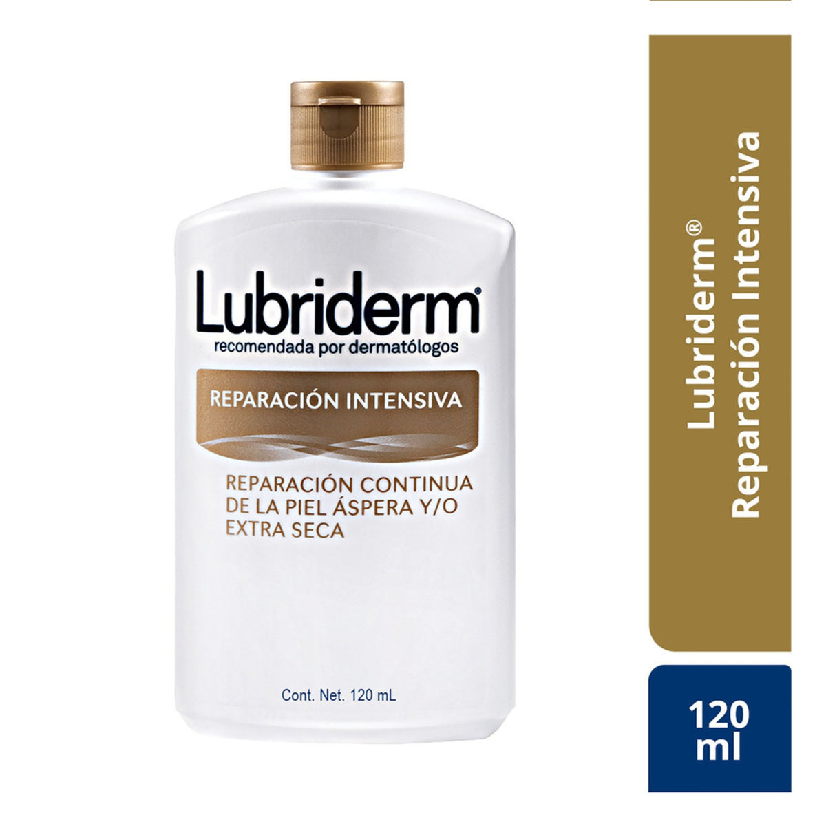 LUBRIDERM REPARACION INT 120 ML DORADA | Código de barras 7501007528939