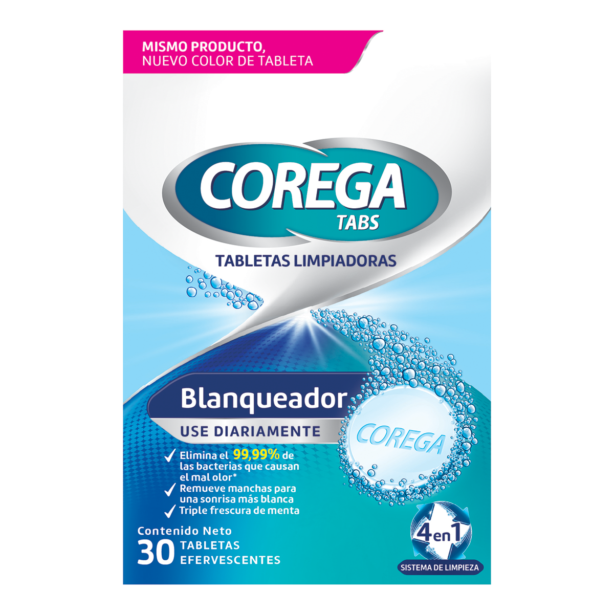 COREGA EFERV BLAQUEADOR CON 30 TABLETAS