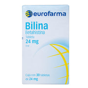 BILINA 24 MG 30 TABLETAS