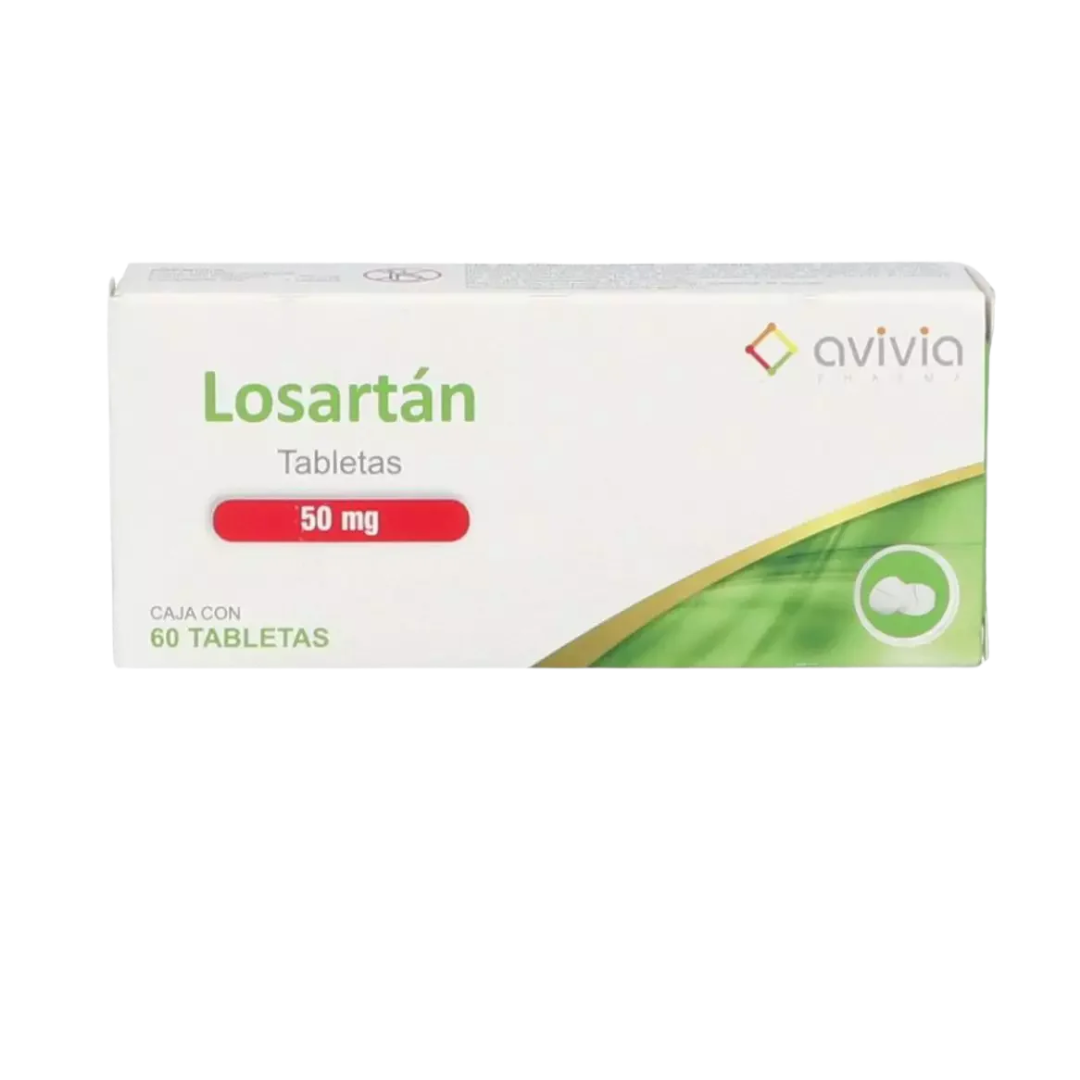 LOSARTAN 50 MG AVIVIA CON 50 TABLETAS | Código de barras 7502216803954