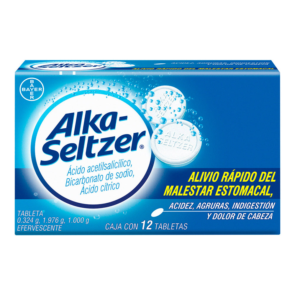 ALKA SELTZER CON 12 TABLETAS
