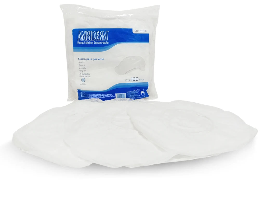 AMBIDERM GORRO PARA PAC BLANCO C 100PZS | Código de barras 7502224244046