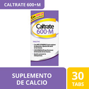 CALTRATE 600 + M CON 30 TABLETAS (***