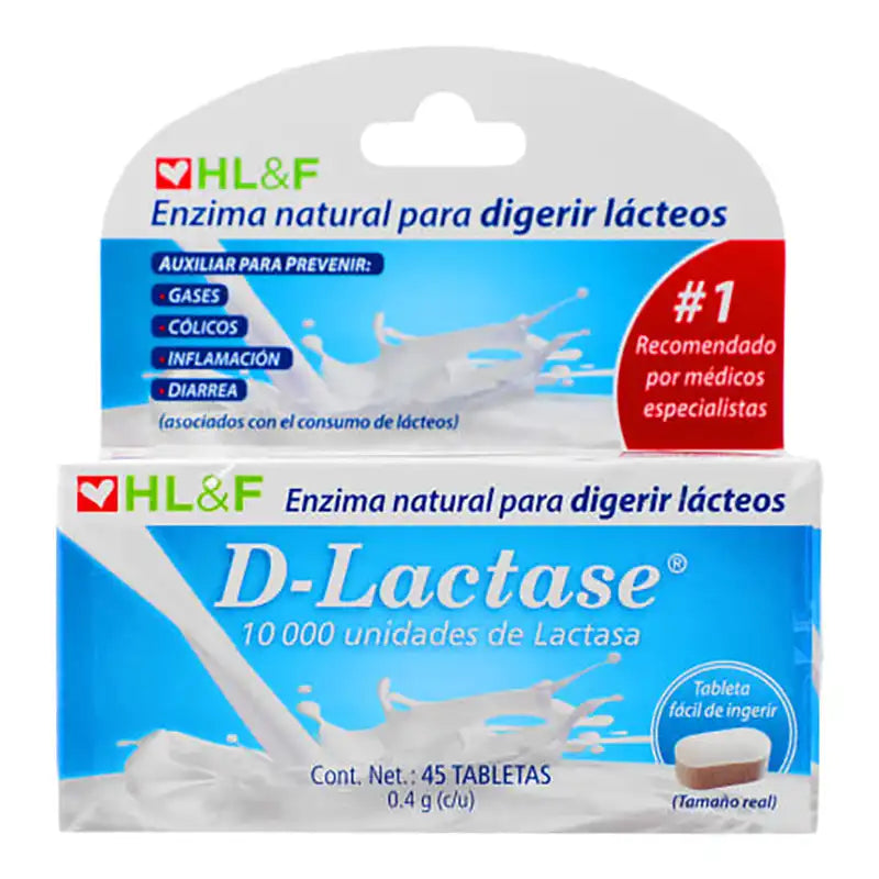 D-LACTASE 10000UI CON 45 TABLETAS (**