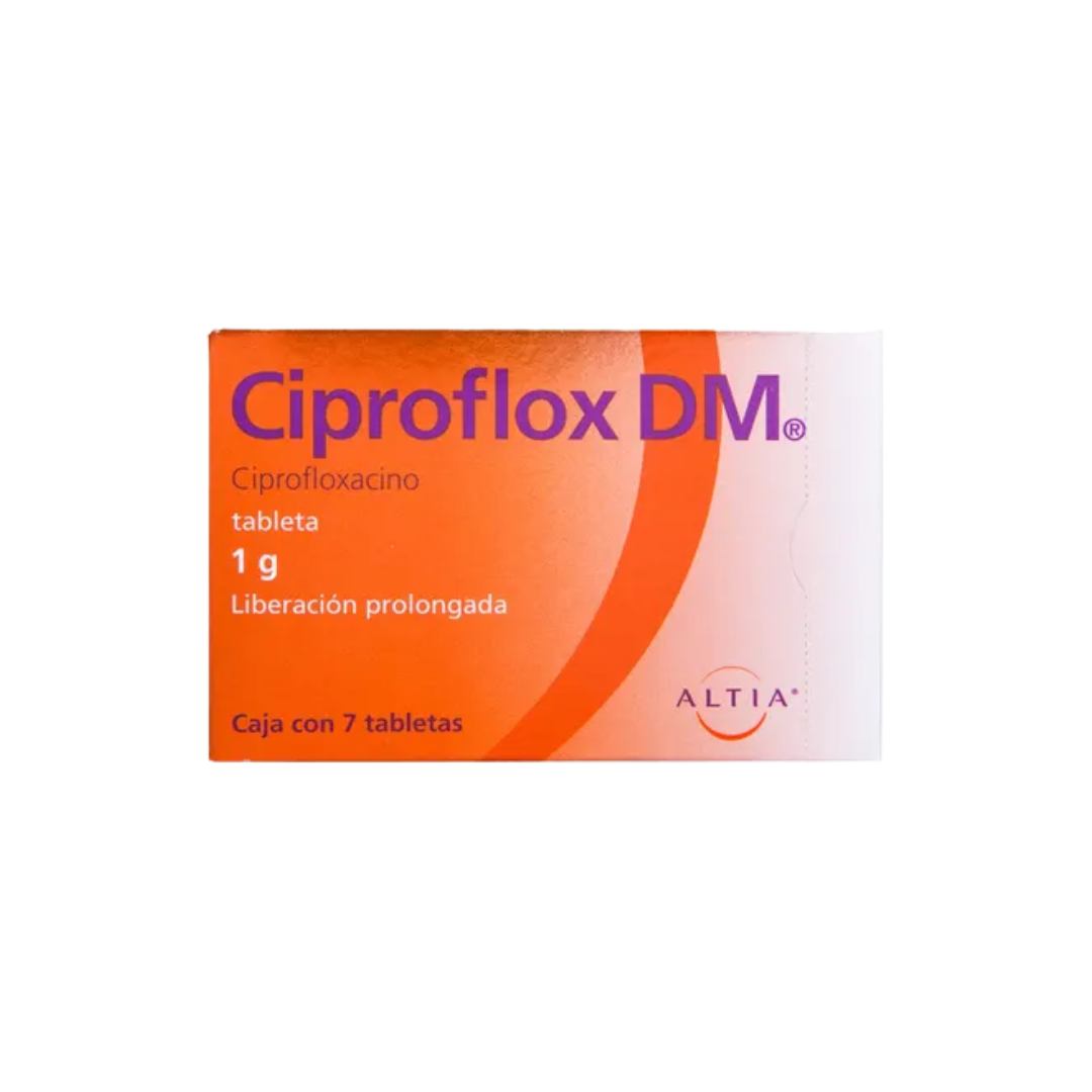 CIPROFLOX DM 1 G CON 7 TABLETAS (***)