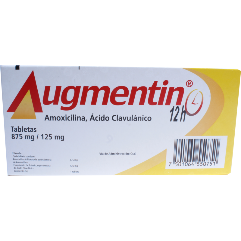 AUGMENTIN 12 H 875/125MG CON 10 TAB