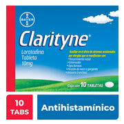 CLARITYNE 10 MG CON 10 TABLETAS