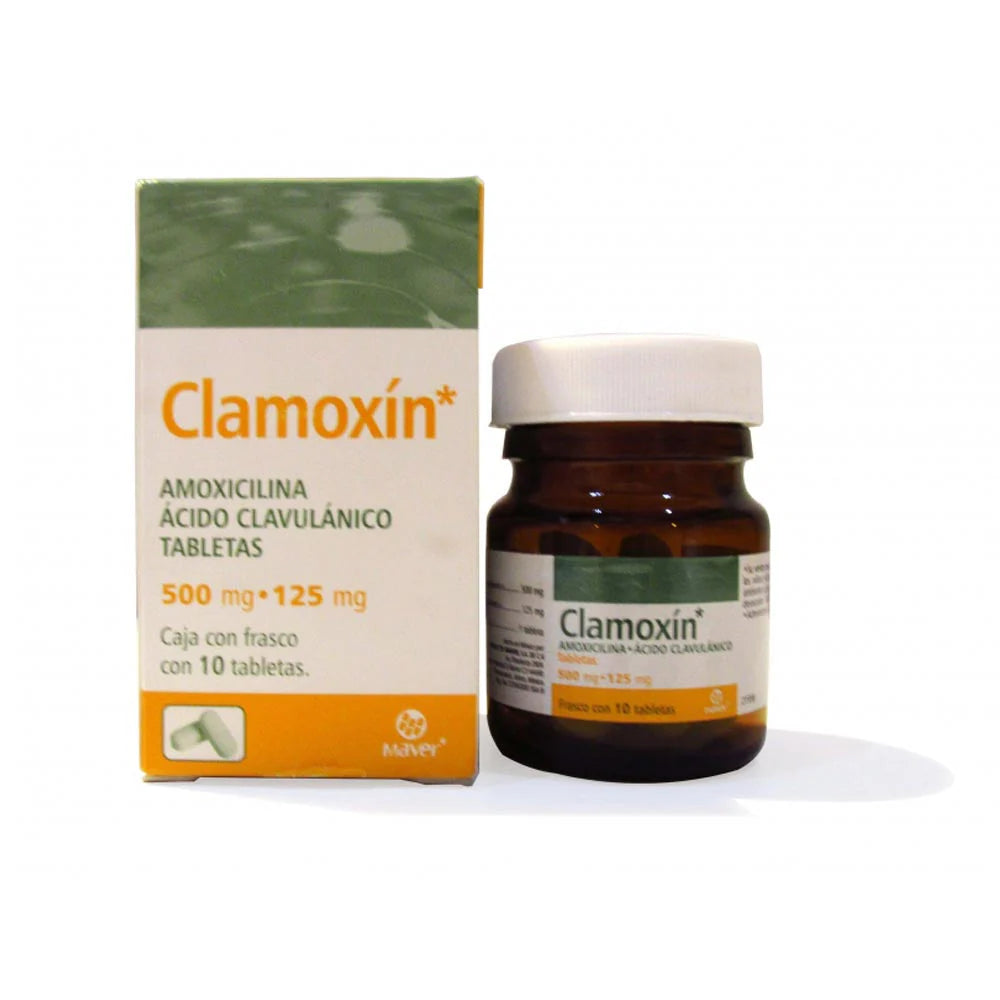 CLAMOXIN 500 MG / 125 MG CON 10 TABLETAS | Código de barras 7502009740992