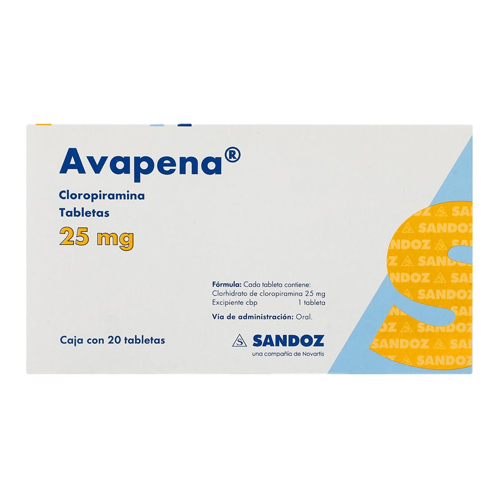AVAPENA 25 MG CON 20 GRAGEAS (***)