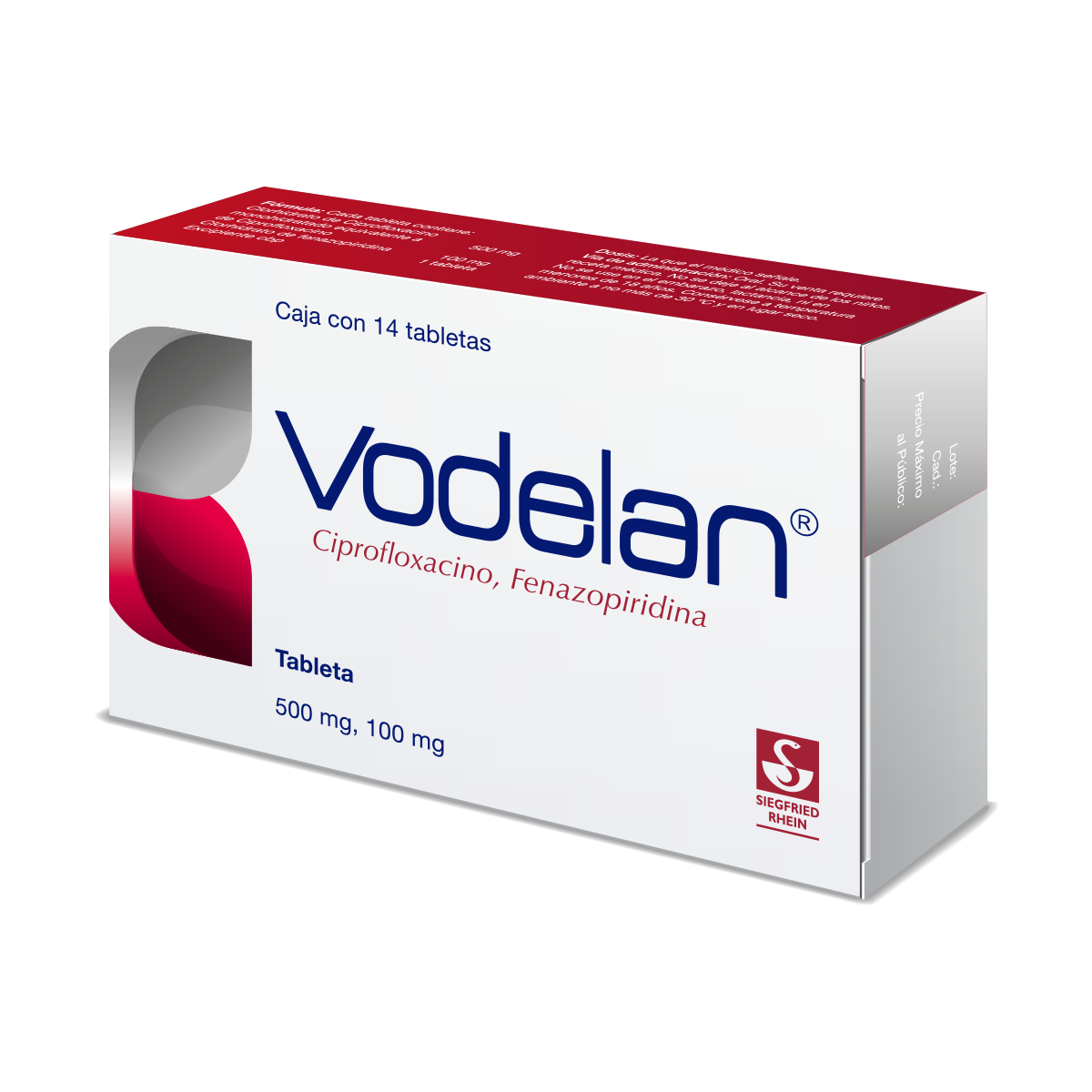 VODELAN 500 MG / 100 MG CON 14 TABLETAS