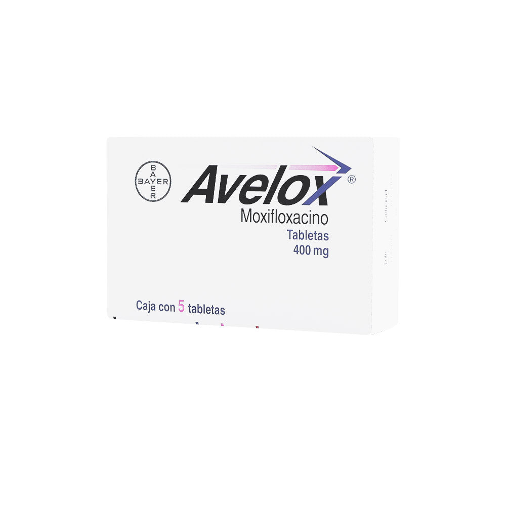 AVELOX 400MG CON 5 TABLETAS (***)