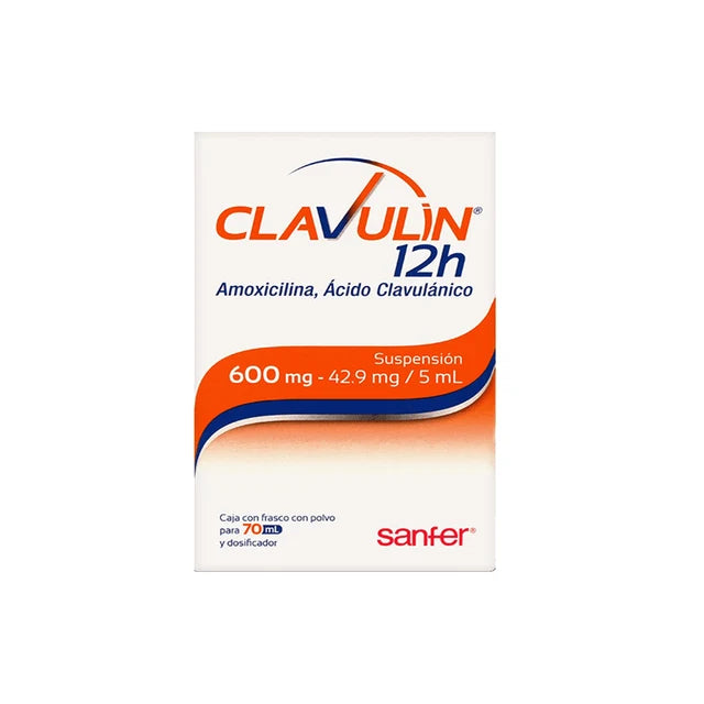 CLAVULIN 12 H 600 MG/42.9MG/5 ML 70 ML