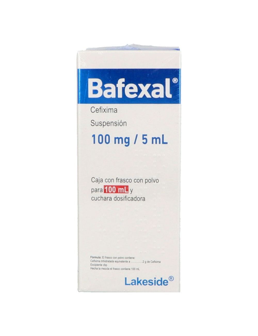 BAFEXAL SUSP 100MG/5ML FCO POLVO 100ML