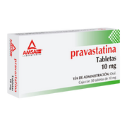 PRAVASTATINA  10 MG CON 30 TABLETAS | Código de barras 7501349014299