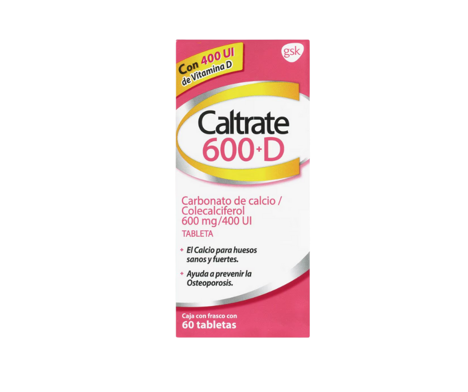 CALTRATE 600+D CON 60 TABLETAS