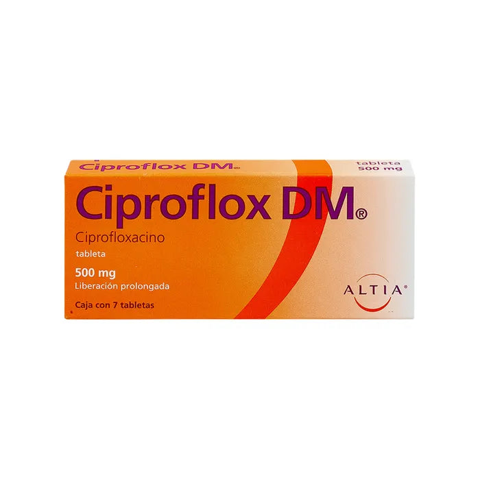 CIPROFLOX DM 500 MG CON 7 TABLETAS (*