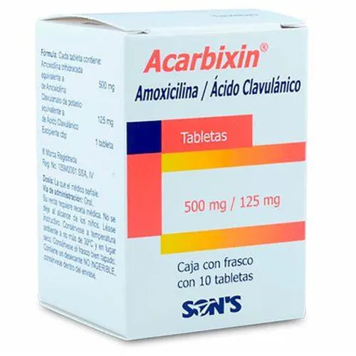 ACARBIXIN 500MG/125MG CON 10 T 51101500