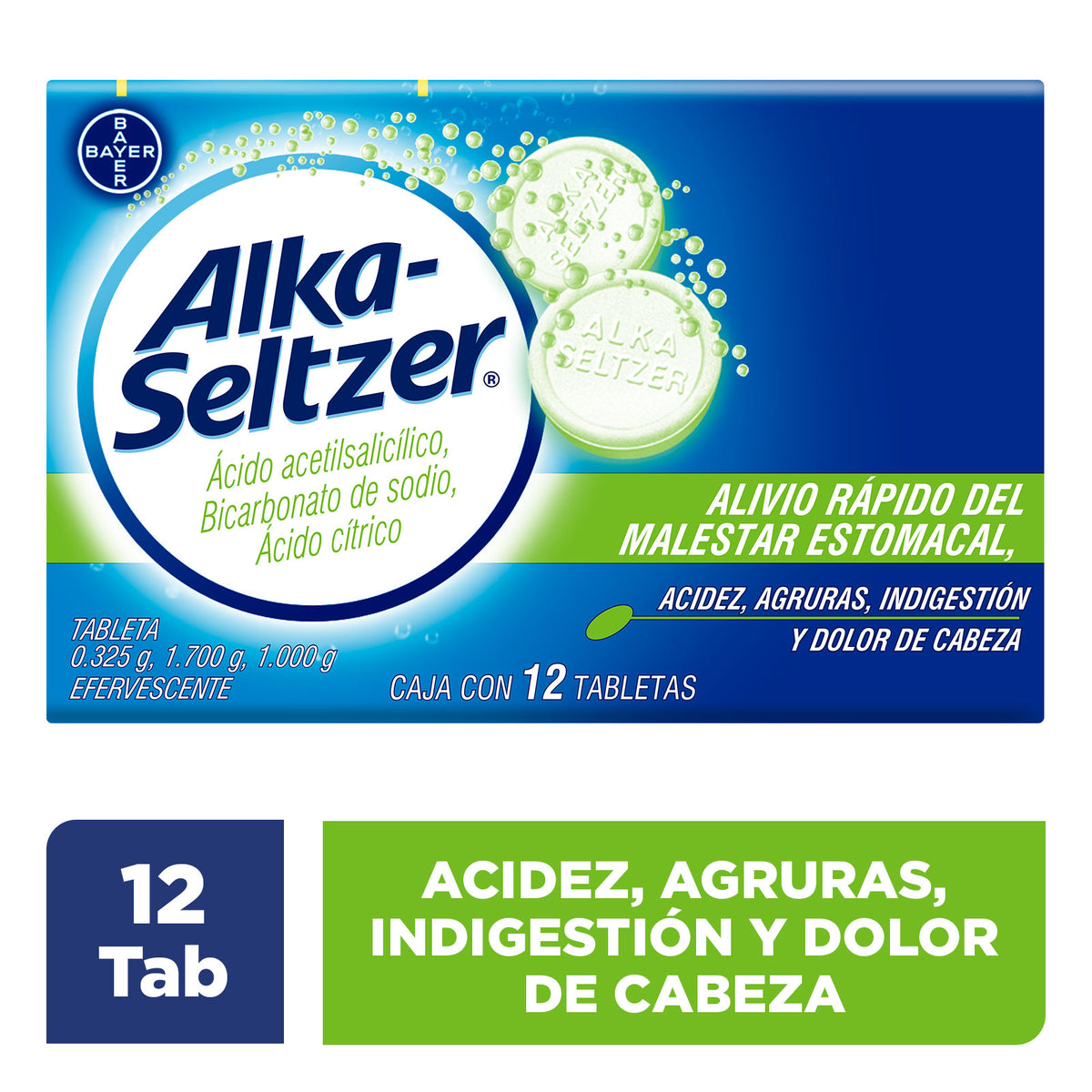 ALKA SELTZER LIMA LIMON CON 12 TABLETAS