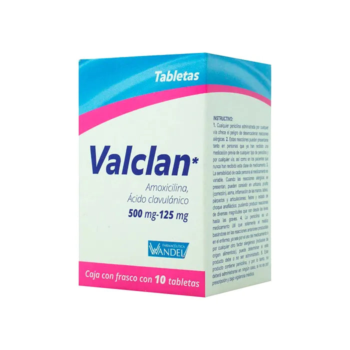 VALCLAN 500 / 125 MG CON 10 TABLETAS