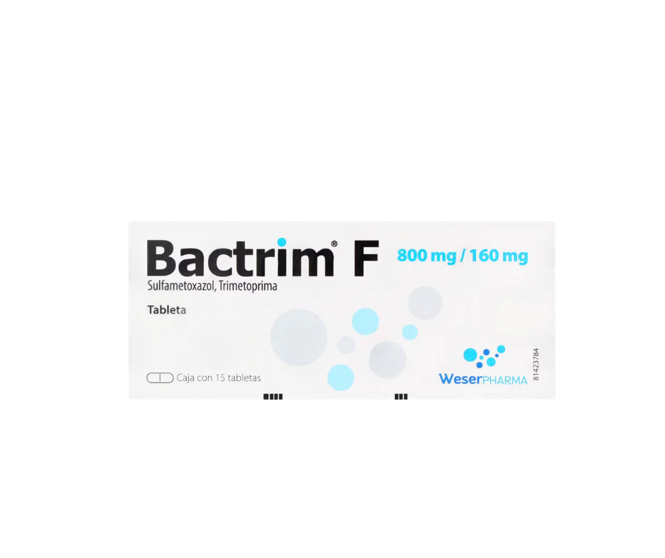BACTRIM F 800 MG / 160 MG CON 15 TAB