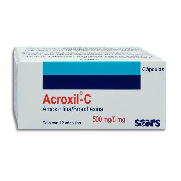 ACROXIL-C 500 MG/8 MG C/12 CAPS (***)