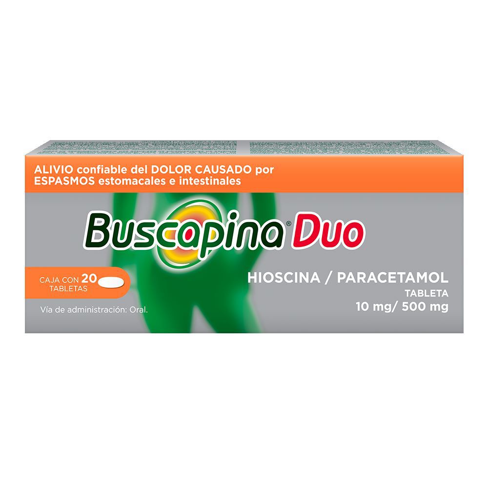 BUSCAPINA DUO 10/500MG CON 20 TABLETAS