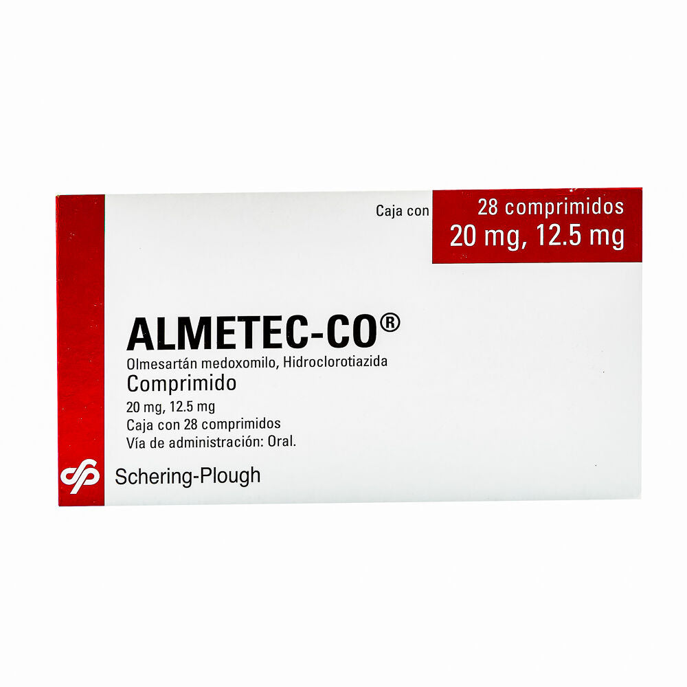ALMETEC CO 20 MG / 12.5 MG 28 TABLETAS