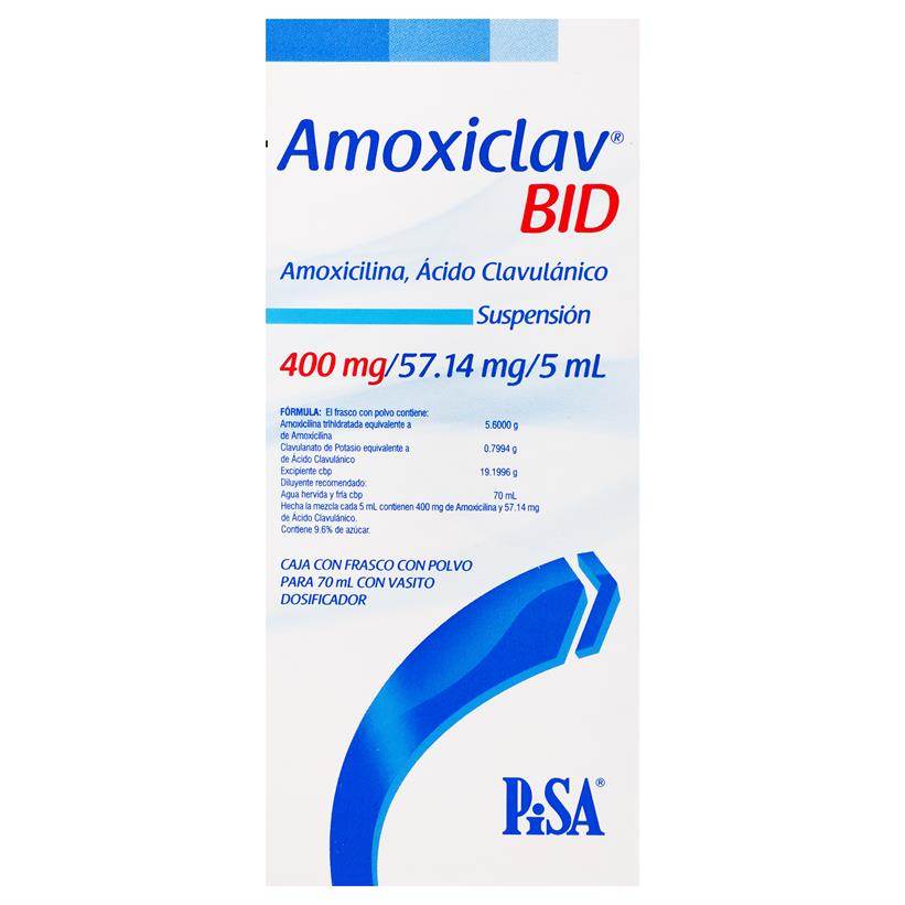 AMOXICLAV BID 400 / 57.14 MG 70 ML (*